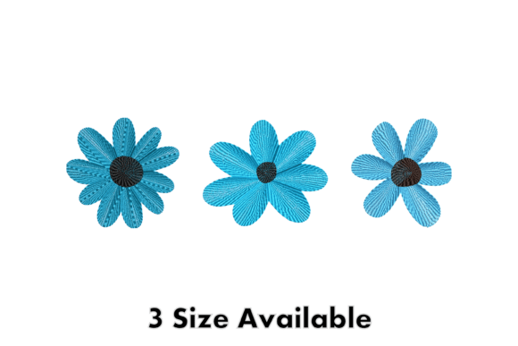 Blue Daisy Flower Embroidery Design Review