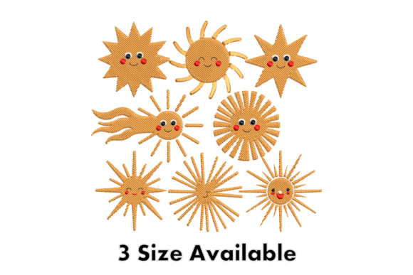 Cute Sun Faces Embroidery Design Review for Sellers