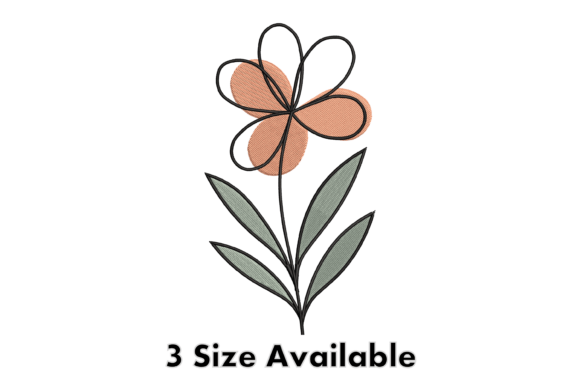 Minimal Line Floral Embroidery Design Review