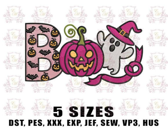 Review: Pink Halloween Boo Embroidery Design for Makers