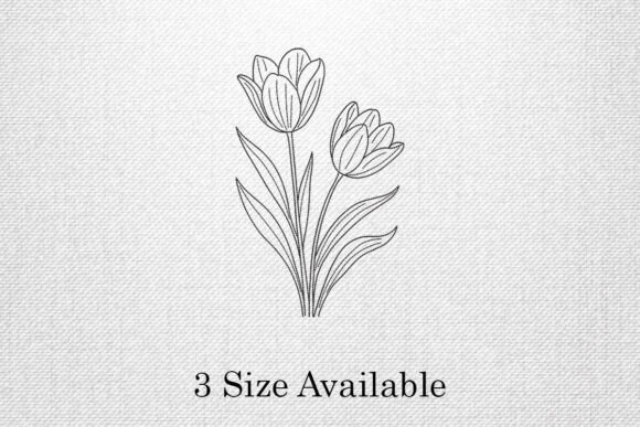 Review: Tulip Flower Outline Embroidery File for Gifts