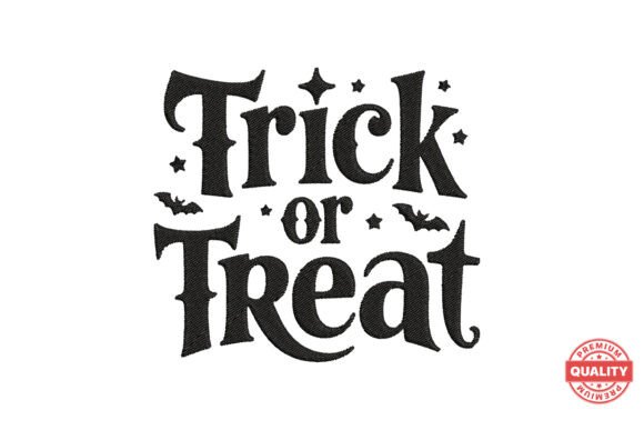 Trick or Treat Halloween Text Embroidery Review